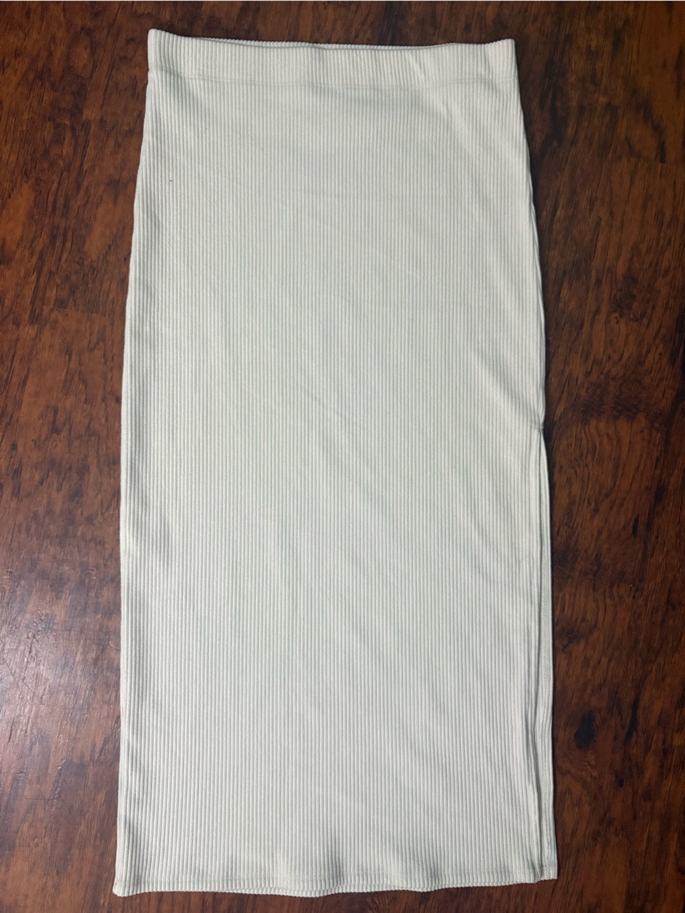Garage Cream Ribbed Midi Skirt - Picture 3 of 4